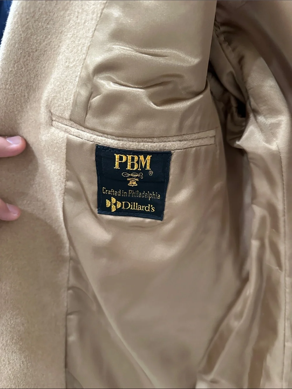 Men's Camel Wool-Blend Blazer - Classic Single-Breasted Jacket